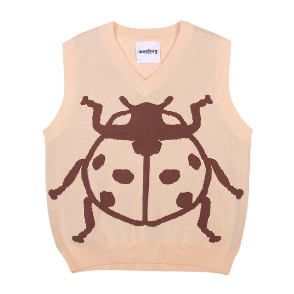 war bugs me - Copy of War Bugs Me - Lovebug Sweater Vest - Tan Peach